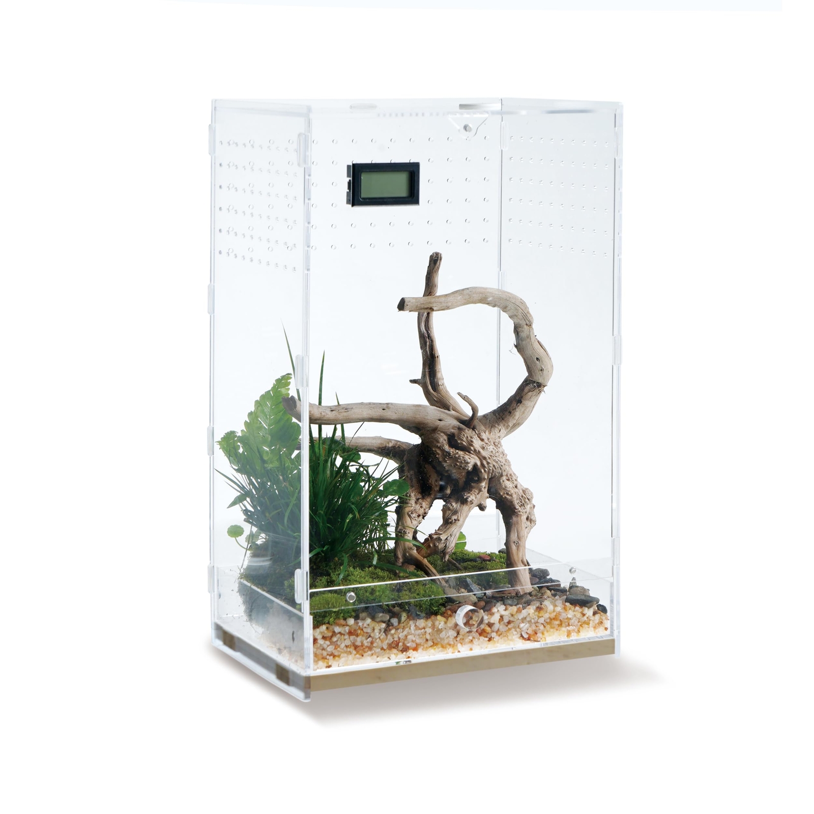 Acrylic Clear Reptile Habitat Enclosure Terrarium with Latch ，Perfect for Amp...