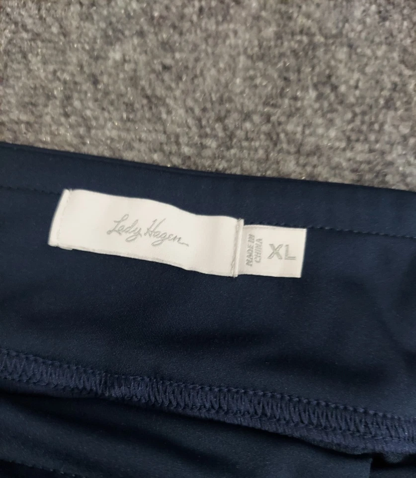 Lady Hagen Golf Skirt Skort Womens XL Blue Floral Pickleball Tennis Wrap Stretch - Image 3 of 4