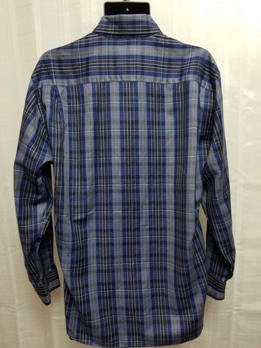 Robert Talbott karmelblau kariert 100 % BAUMWOLLE Kleid Freizeithemd Large gebraucht, in einwandfreiem Zustand - Bild 3 von 12