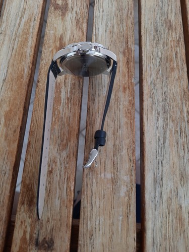 Equipe Turbo Black Dial 44 mm Day Date 24 H Multi Dial Quartz w Black Leather - Picture 6 of 9