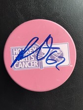 Brandon Montour Buffalo Sabres Signed Hockey Fights Cancer Puck