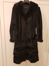 pelliccia vintage di breitschwanz,collo e polsini di visone. No usura o difett. 