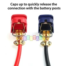 Quick Release 2 Car Battery Terminal Connector Positive Negative Heavy Duty