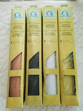 Crafters Square Permanent Adhesive Vinyl Cutting Machine Craft 2 Glitter~4 ROLLS