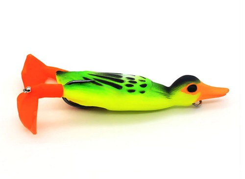 Oberflächen Kunstköder Gummi Wobbler Krautschutz Ente Huhn Duck Hecht Wels - Bild 7 von 27