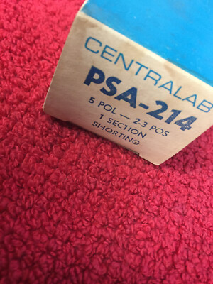 PSA-214 CENTRALAB 5POL 2-3 POS 1 SECTIONS SHORTING