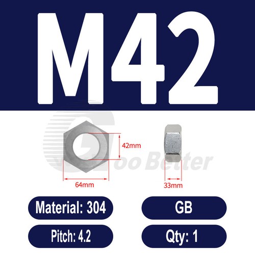 Metric/ Inch /UNC /UNF/ Metric-Left Hand, Hex Nuts Stainless Steel All Sizes Nut - Picture 62 of 125