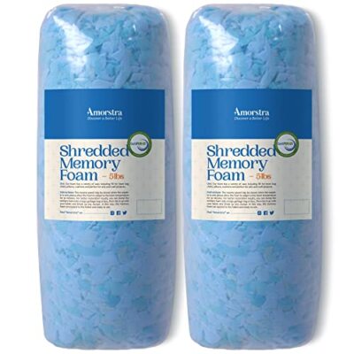 Amorstra Bean Bag Filler Shredded Memory Foam Filling 10 Pounds, Pillow Stuffing
