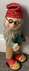 Rare Schuco Gnome Elf Mohair Felt Velour 1950s Germany 13” Yes No Tricky So Cute