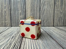 Red Dice Glass Christmas Ornament Hanging Decoration