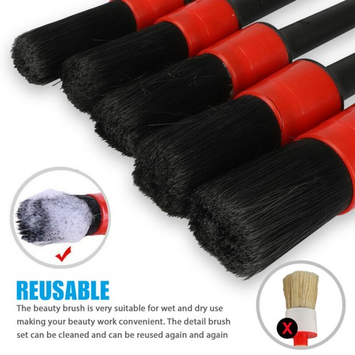 13x Car Detailing Brush Wash Auto Boar Cleaning Engine Tool Gloves Towel Sponge - Picture 5 of 11