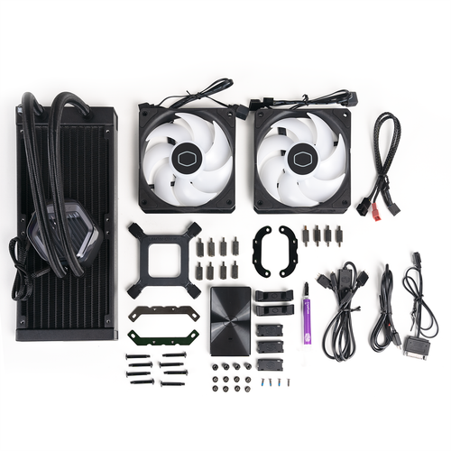 CoolerMaster 240 ATMOS ARGB Liquid Cooler 25 dBA 4-pin 2500 RPM 70.7 CFM - 第 7/7 張圖片