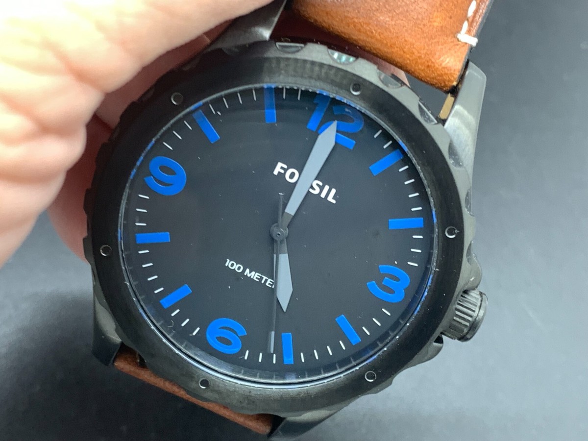 FOSSIL JR1446 WATER RESIST 10 ATM S/S QUARTZ MEN'S WATCH