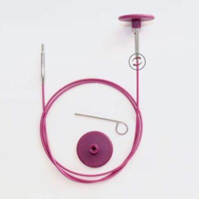 Knitpro Swivel 360° Seil für Nadelspitzen in lila Farbe