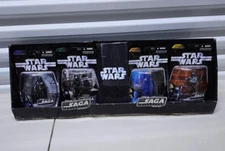 SET of 4 w DISPLAY STAR WARS 2006 Saga Collection NEW D1