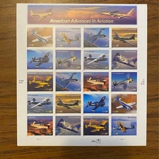 2005 37c Advances in Aviation Mint Stamp Sheet #3916/3925 (FV=$7.40)