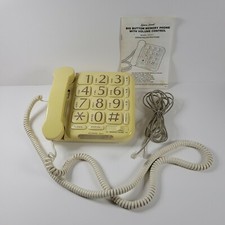 Vintage Big Button Phone Memory Lenox Telephone Corded Land Line PH-417  Manual