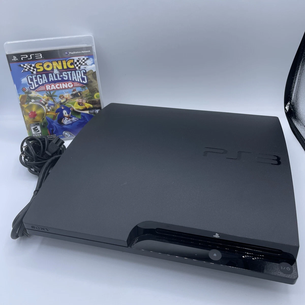 Sony PS3 Playstation 3 Slim Black 160GB Console CECH 3001A with Sonic game