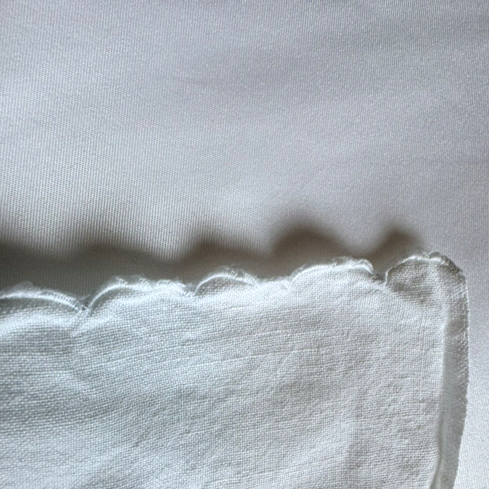 Vintage Floral Embroidered Linen Hand Towel Textiles Cottage White eBay