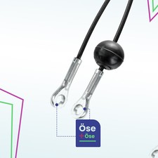 Schwarz 4mm 5mm Stahlseil für Fitnessgeräte...