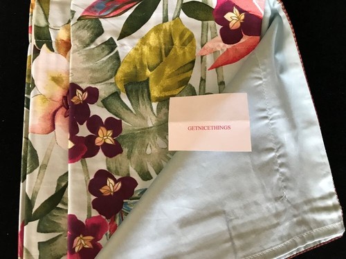 Funda nórdica Yves Delorme King Utopía 2 fundas KING exótica floral tropical Francia - Imagen 11 de 24