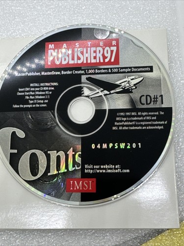 Vintage IMSI Software Master Publisher 1997 Premium Desktop Publishing Suite CD - Bild 10 von 11