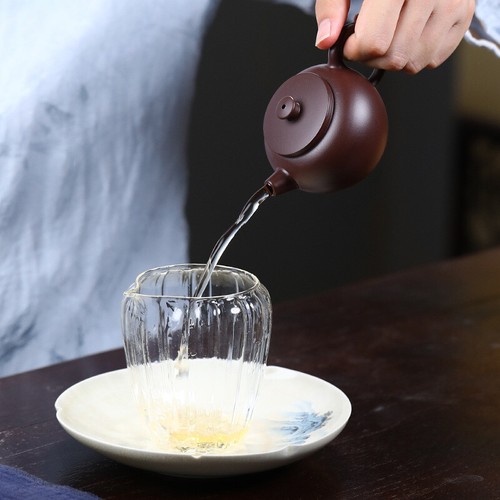 120ml Handmade Tea Pot Marked Purple Zhu Clay Julunzhu Master Pot Real Yixing - Picture 7 of 12