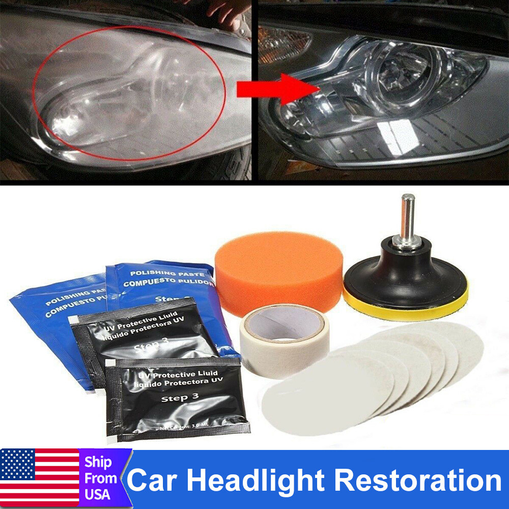 Car Headlight Lens Lamp Restoration Repair Kit Polishing Cleaner Cleaning Tool
