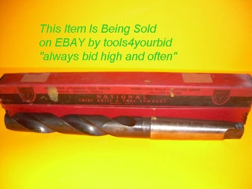 National Twist 1-5/32" DRILL W/#4 Morse Taper HSS