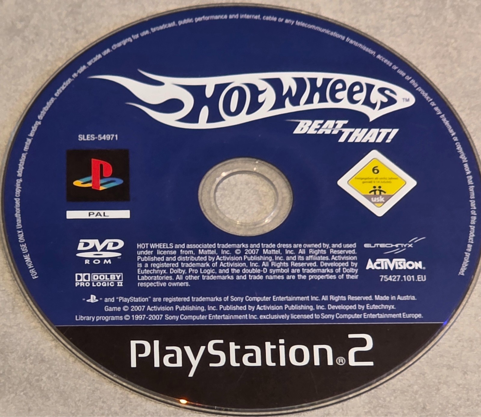 HOT WHEELS BEAT THAT! PLAYSTATION 2 PS2 ON