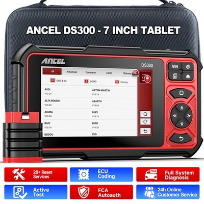 ANCEL DS300 Bidirectional Car OBD2 Diagnostic Scanner ECU Coding Key Programming
