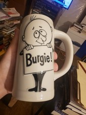 Vintage Burgie Beer Mug Unused Excellent Condition 1971 2-Sided Stein 