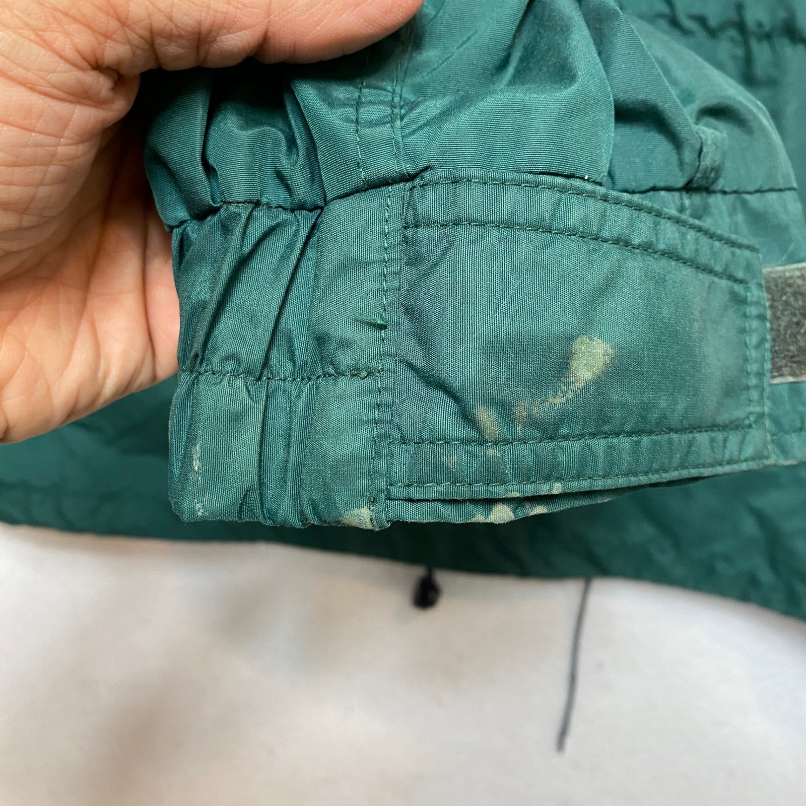 Vintage Columbia Sportswear Rain Jacket Mens XL Green Navy Gorpcore 90s Hooded thumbnail 13