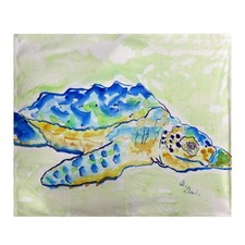 Betsy Drake Loggerhead Turtle Fleece Throw