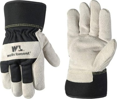 Wells Lamont Men's Heavy Duty Leather Palm Winter Work Gloves with Safety Cuff