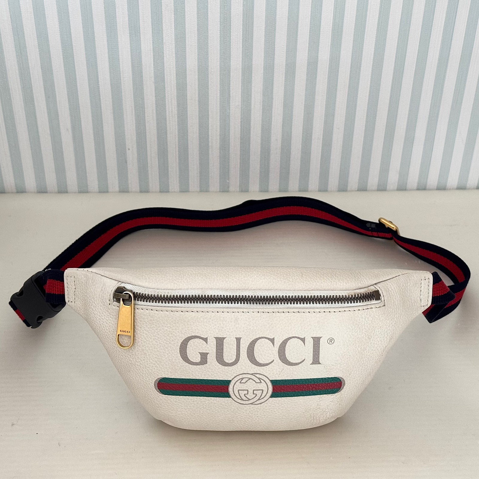 GUCCI Sherry Logo 527792 Borsa da cintura Marsupio a vita piccola in pelle bi...
