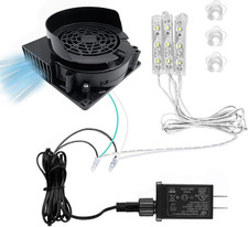 Inflatable Fan Blower Replacement, 12V 1.2A Waterproof Air Blower with 3 LED Lig