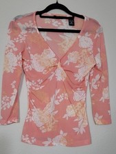 Y2K New York Co Sheer Mesh Babydoll Top Size XS Floral Whimsigoth Fairycore