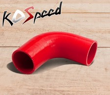 4-ply 2.5 90 Degree Intake Tubingintercooler Pipe Red Silicone Hose Coupler