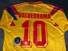 Pibe Carlos Valderrama Signed Columbia Soccer Jersey #10 Legendary WC Beckett #6