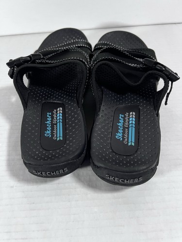 Skechers Women's Reggae Slides Black Size 7 Outdoor Lifestyle Perfect Planning - 第 4/8 張圖片