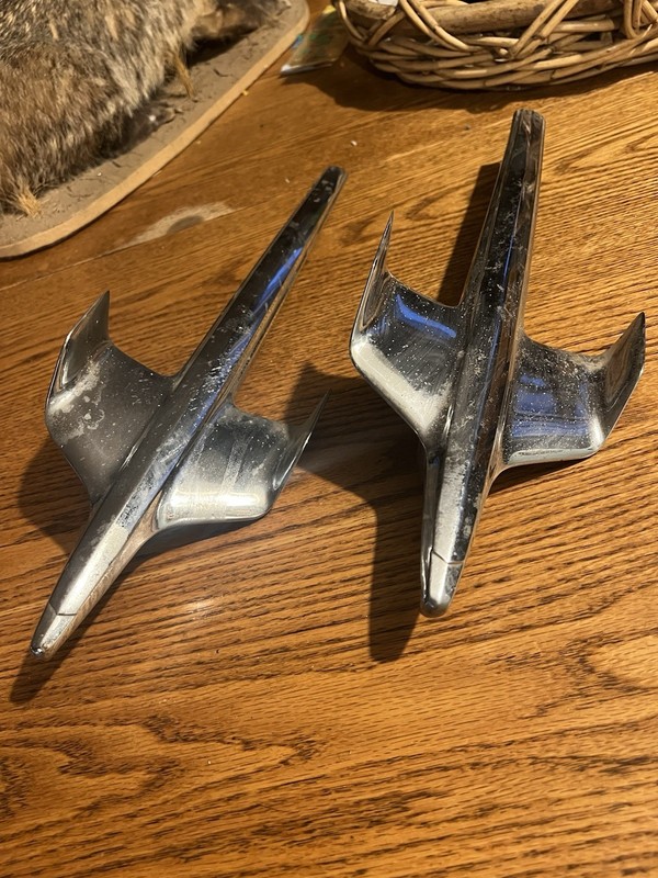 Vintage Chevrolet Jet Bird Hood Ornament Lot Of Two