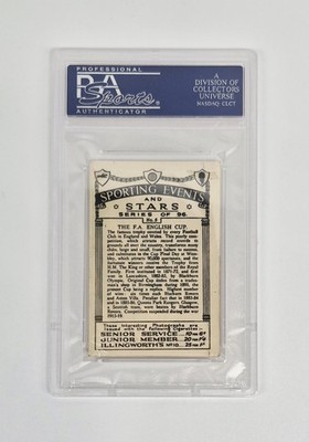 PSA 6 GRADED 1935 Pattreiouex Cigarette Card Sporting Events & Stars  English Cup