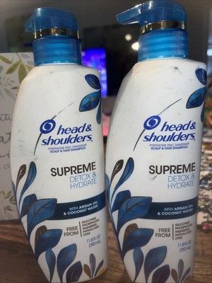2 X  Head & Shoulders Supreme DETOX & HYDRATE Dandruff Shampoo 11.8 fl. oz.