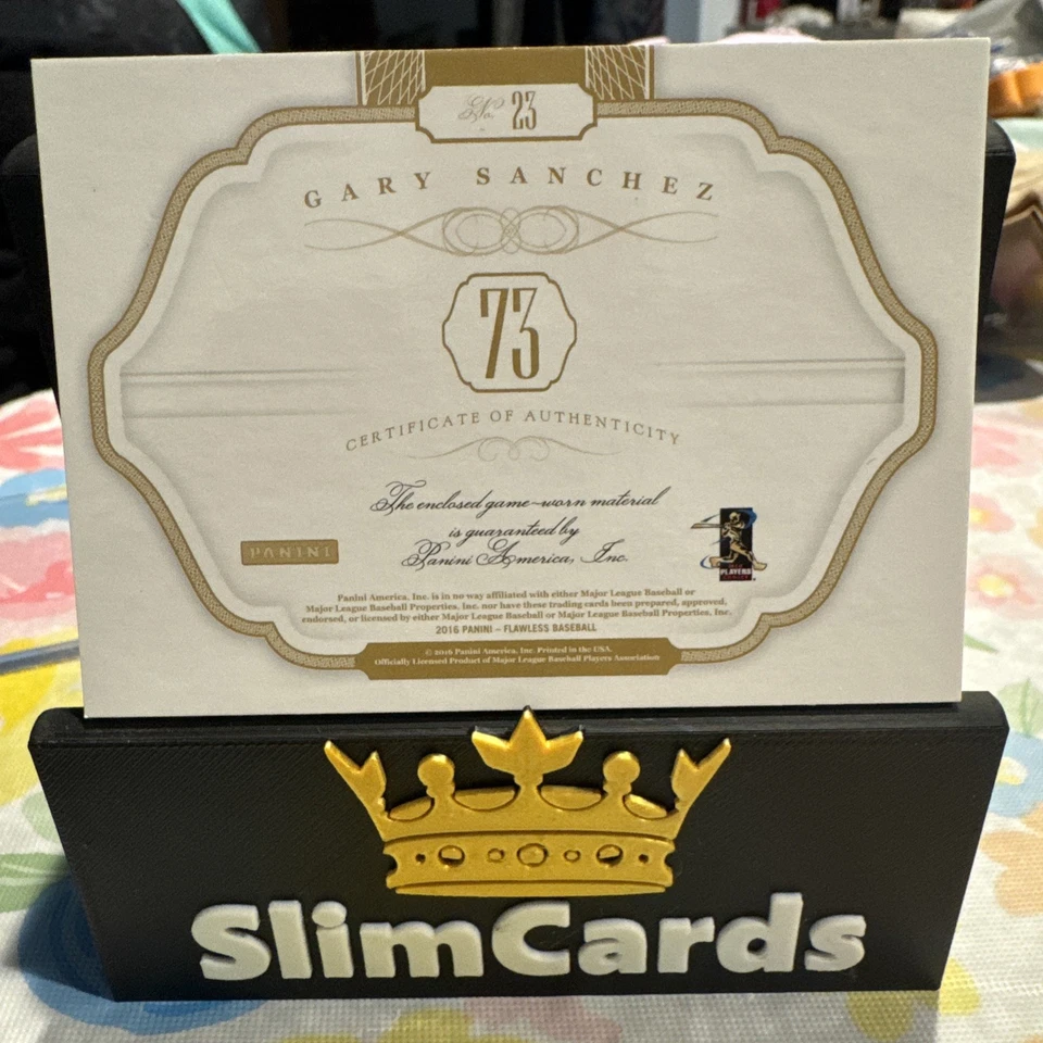 Gary Sanchez 2016 Rookie Panini parche esmeralda impecable/5 (MEM, RC) Foto 4 de 4