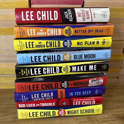Lee Child 9 HCDJ Book Lot Jack Reacher Series Hardcover No Plan B Blue Moon