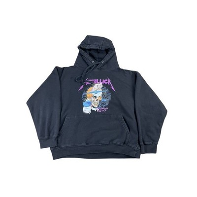 Gemrock Metallica Hoody Black Damaged Justice Graphic Skull Dagger Print