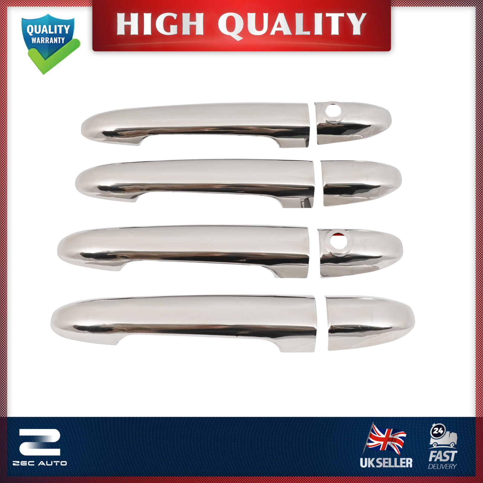 Chrome Door Handle Covers for Mercedes Sprinter W906 VW Crafter 06-16 Steel 4-Dr