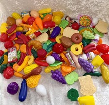 Plastic Food Toy Pretend Imagination Play Kitchen Fruit Veg Egg Bread 100+ Lot