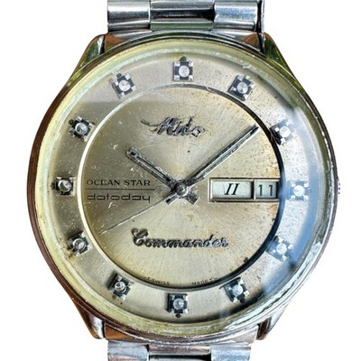 Vintage Mido Commander Oceanstar Datoday Automatic 8459 Jubilee 1970s Swiss 38mm